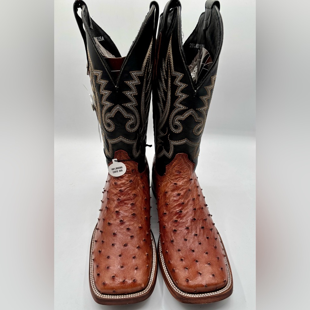 NWT Mens full quill ostrich made by RANCHERS CO in el paso tx,SIZE 10.5 D